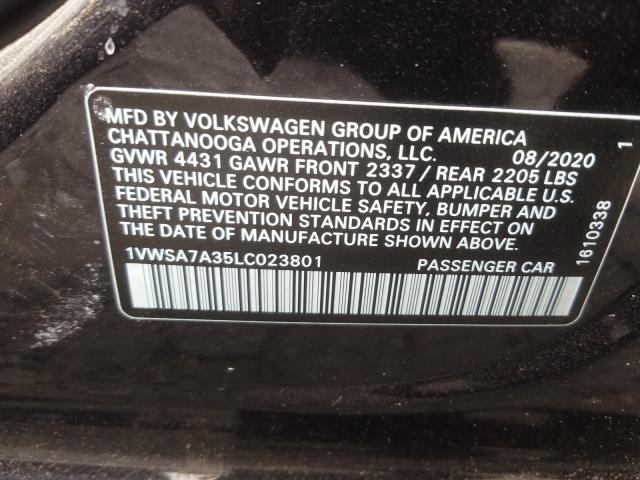 2020 VOLKSWAGEN PASSAT SE - 1VWSA7A35LC023801