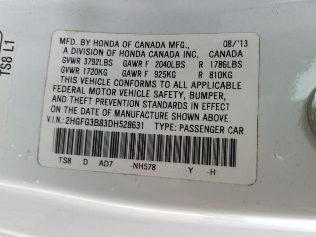 2013 HONDA CIVIC 2HGFG3B83DH528631
