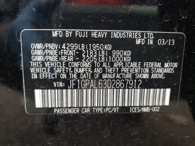 2013 SUBARU IMPREZA SP JF1GPAL63D2867912