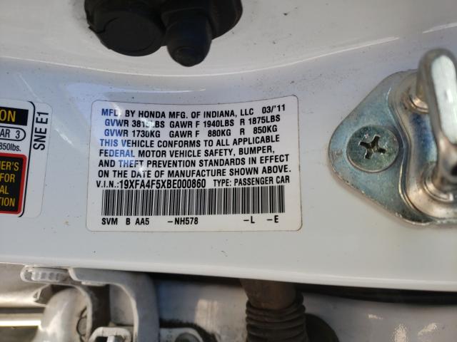 2011 HONDA CIVIC GX 19XFA4F5XBE000860