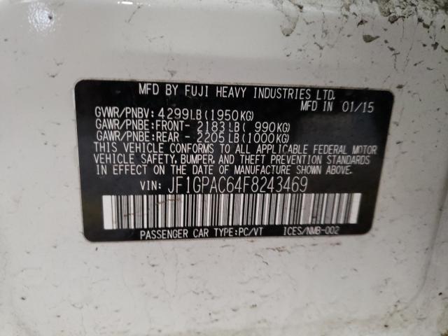 2015 SUBARU IMPREZA PR JF1GPAC64F8243469
