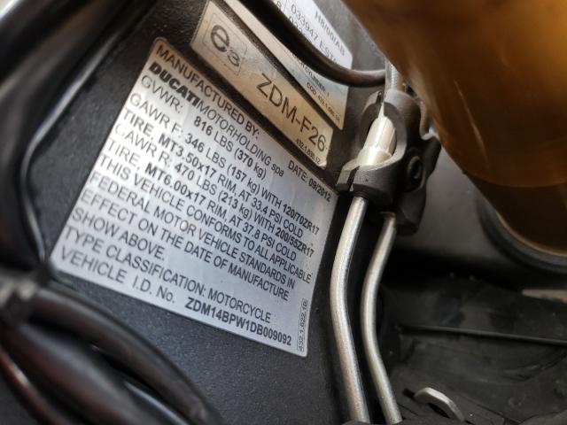 2013 DUCATI SUPERBIKE ZDM14BPW1DB009092