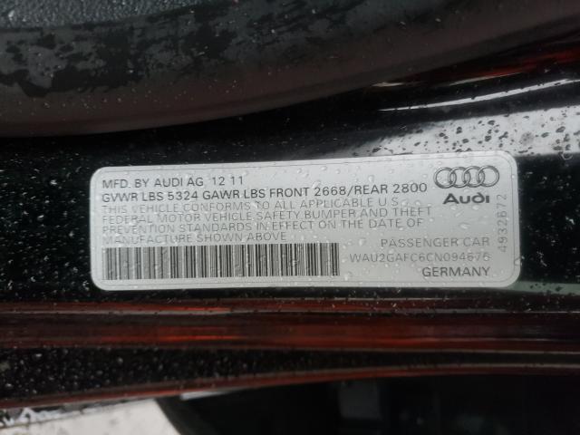 2012 AUDI A7 PRESTIG WAU2GAFC6CN094675