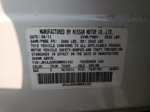 2011 INFINITI EX35 BASE JN1AJ0HR0BM854392