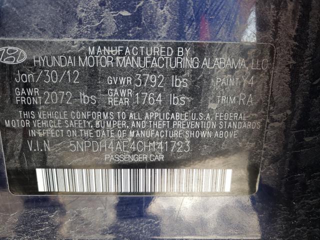 2012 HYUNDAI ELANTRA GL 5NPDH4AE4CH141723