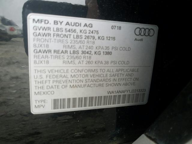 2018 AUDI Q5 PREMIUM WA1ANAFY1J2213323