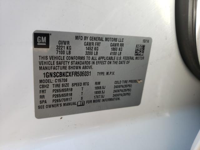 2015 CHEVROLET TAHOE C150 1GNSCBKCXFR506031