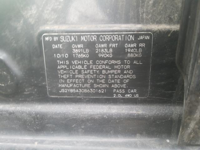 2011 SUZUKI SX4 JS2YB5A30B6301621