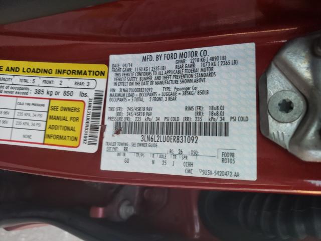 2014 LINCOLN MKZ HYBRID 3LN6L2LU0ER831092
