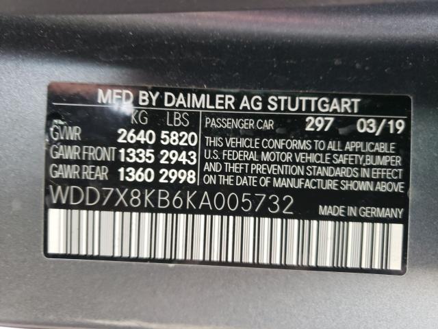 2019 MERCEDES-BENZ AMG GT 63 WDD7X8KB6KA005732