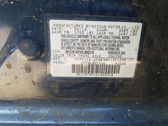 2014 NISSAN VERSA 3N1CN7AP4EL800218