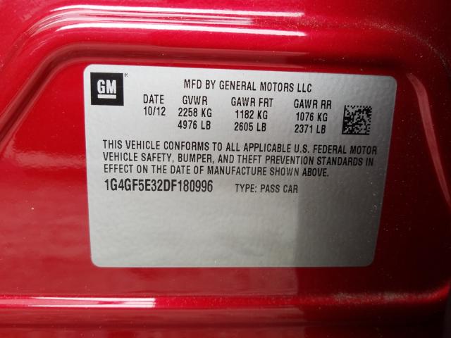2013 BUICK LACROSSE P 1G4GF5E32DF180996