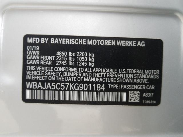 2019 BMW 530 I WBAJA5C57KG901184