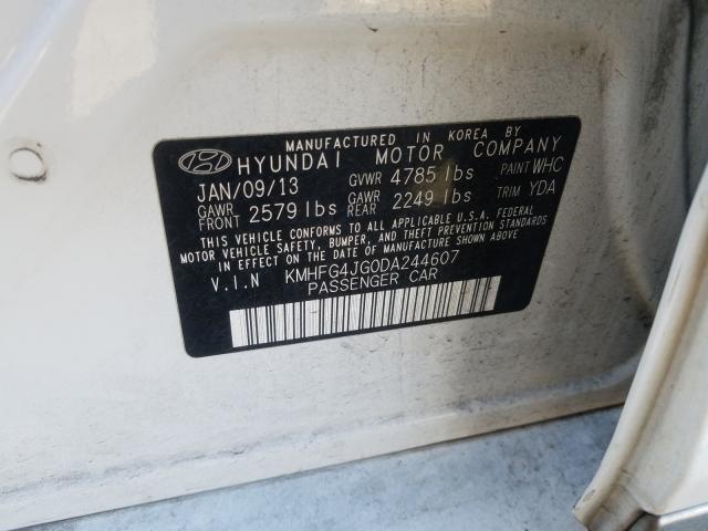 2013 HYUNDAI AZERA KMHFG4JG0DA244607