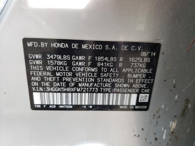 2015 HONDA FIT EX 3HGGK5H8XFM721773