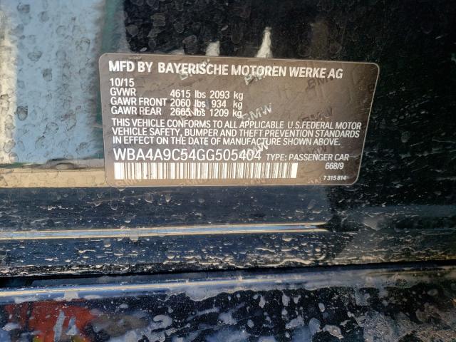 2016 BMW 428 I GRAN WBA4A9C54GG505404