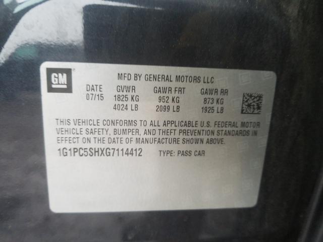 2016 CHEVROLET CRUZE LIMI 1G1PC5SHXG7114412