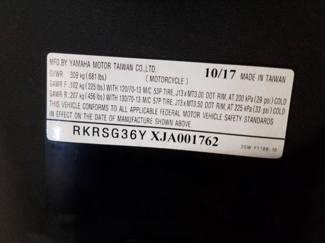 2018 YAMAHA XC155 RKRSG36YXJA001762
