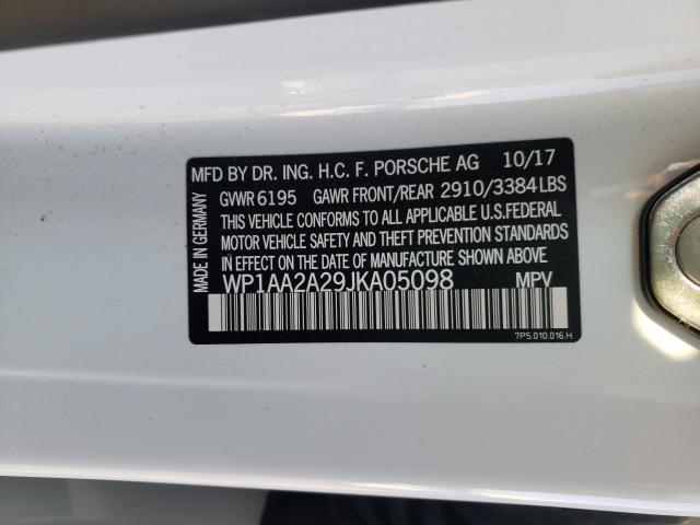 2018 PORSCHE CAYENNE WP1AA2A29JKA05098