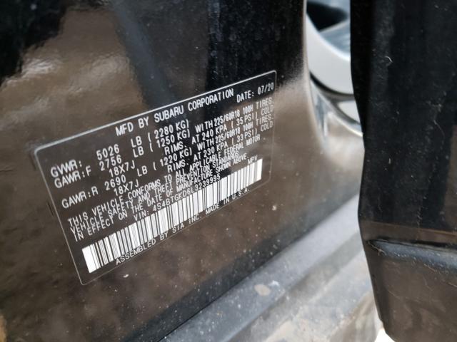 2020 SUBARU OUTBACK ON 4S4BTGKD6L3239995