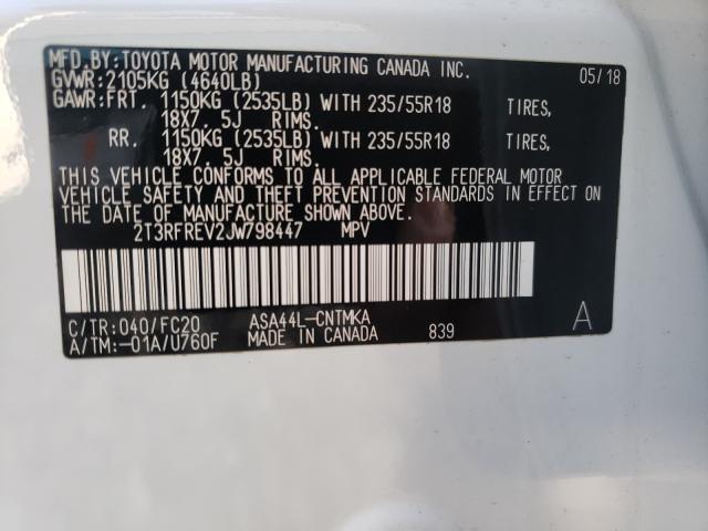 2018 TOYOTA RAV4 ADVEN 2T3RFREV2JW798447