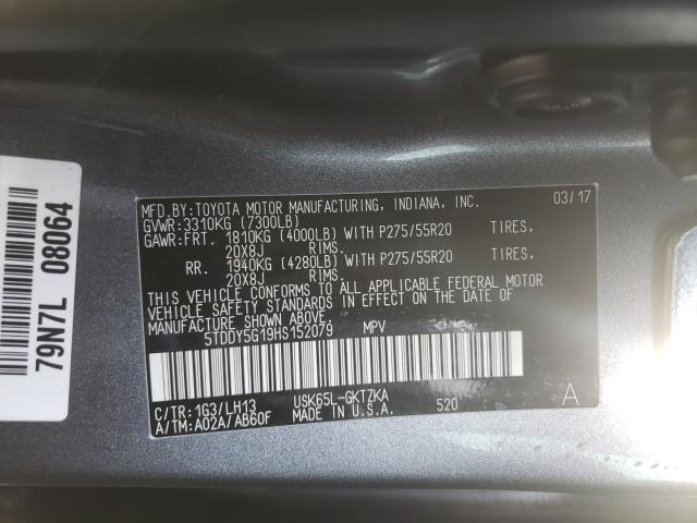2017 TOYOTA SEQUOIA PL - 5TDDY5G19HS152079