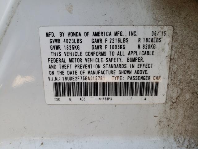 2016 ACURA ILX PREMIU 19UDE2F75GA015781
