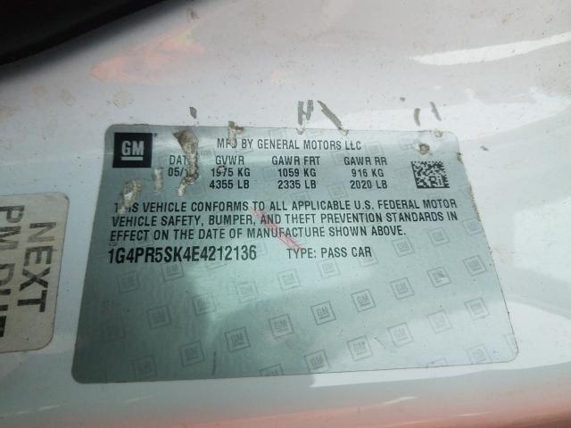 2014 BUICK VERANO CON 1G4PR5SK4E4212136