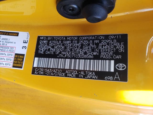 2012 TOYOTA SCION TC JTKJF5C71C3028586