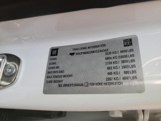 2019 CHEVROLET SILVERADO - 3GCPWDED5KG234343