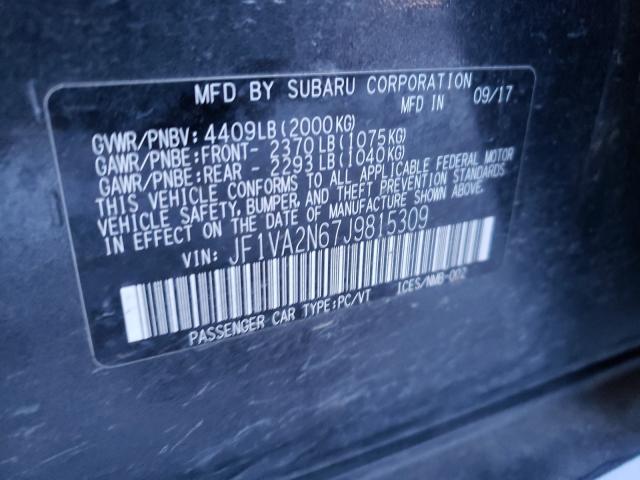 2018 SUBARU WRX STI JF1VA2N67J9815309