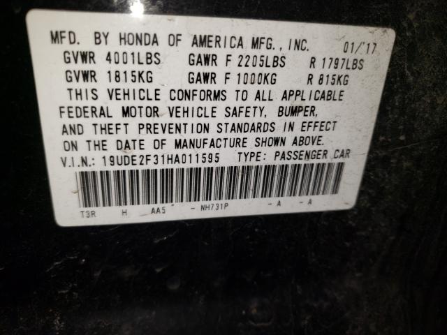 2017 ACURA ILX BASE W 19UDE2F31HA011595