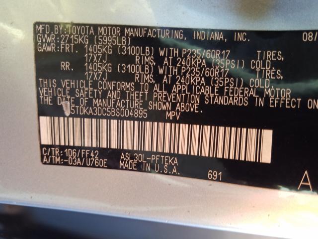 2011 TOYOTA SIENNA BAS 5TDKA3DC5BS004895