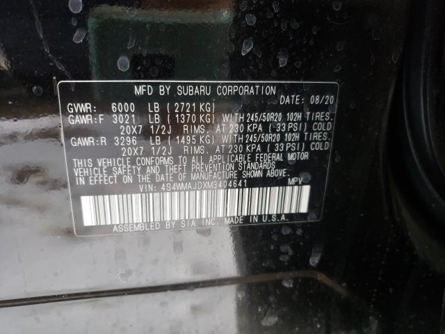 2021 SUBARU ASCENT LIM 4S4WMAJDXM3404641