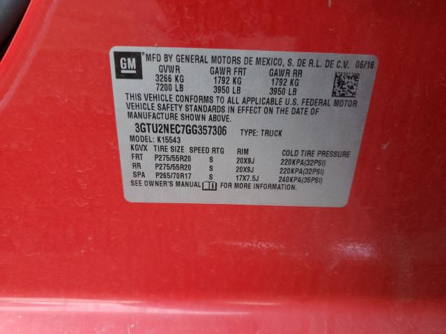 2016 GMC SIERRA K15 3GTU2NEC7GG357306