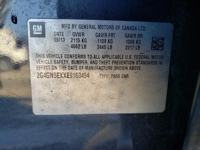 2014 BUICK REGAL PREM 2G4GN5EXXE9160494