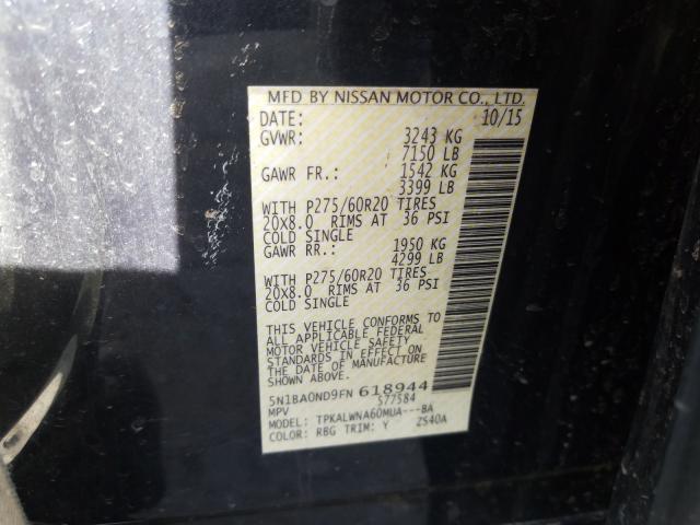 2015 NISSAN ARMADA SV 5N1BA0ND9FN618944