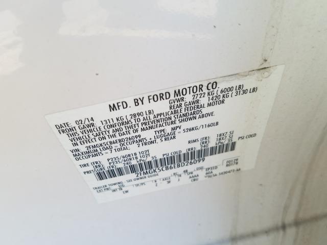 2014 FORD FLEX SEL 2FMGK5C86EBD26099