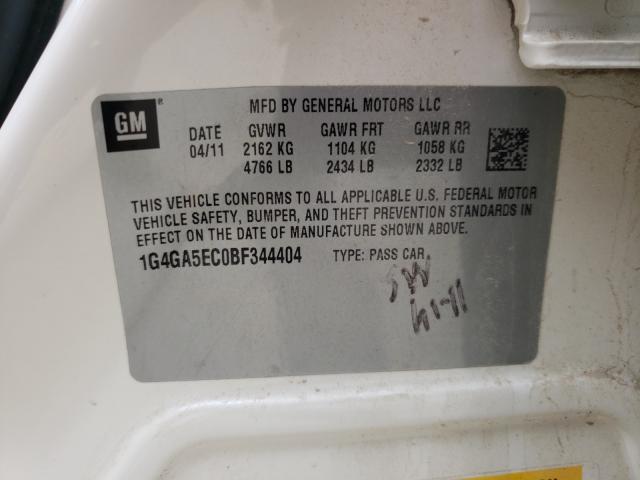 2011 BUICK LACROSSE C 1G4GA5EC0BF344404