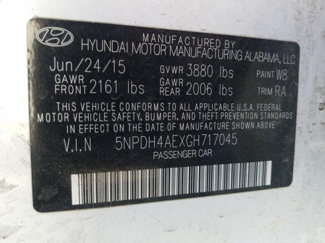 2016 HYUNDAI ELANTRA SE - 5NPDH4AEXGH717045