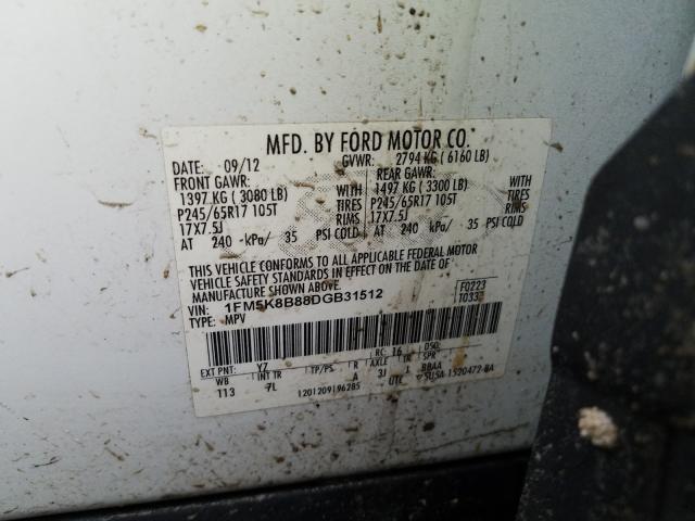 2013 FORD EXPLORER 1FM5K8B88DGB31512