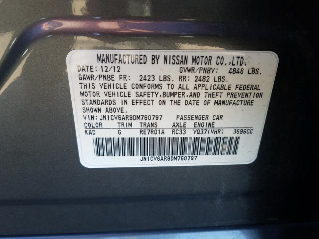 2013 INFINITI G37 - JN1CV6AR9DM760797