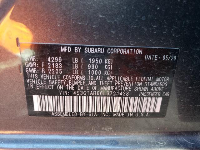 2020 SUBARU IMPREZA - 4S3GTAB66L3721438