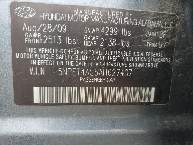 2010 HYUNDAI SONATA 5NPET4AC5AH627407