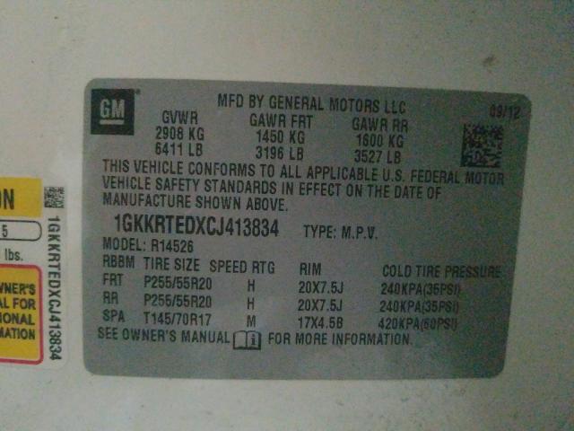 2012 GMC ACADIA DEN 1GKKRTEDXCJ413834