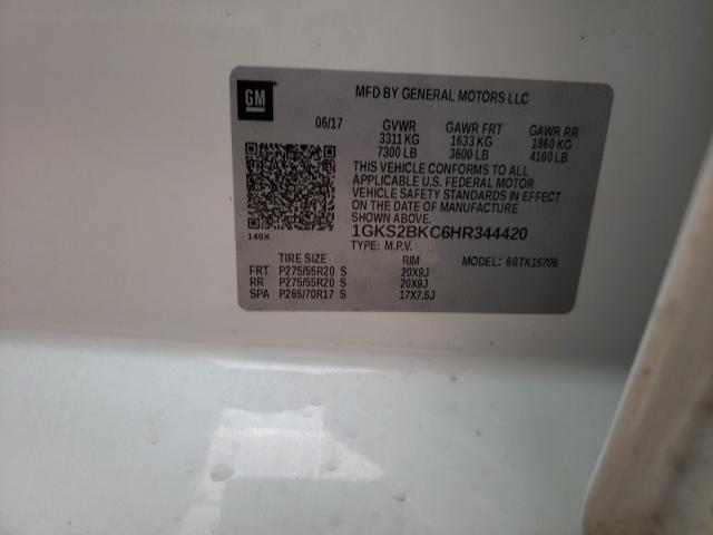 2017 GMC YUKON SLT 1GKS2BKC6HR344420