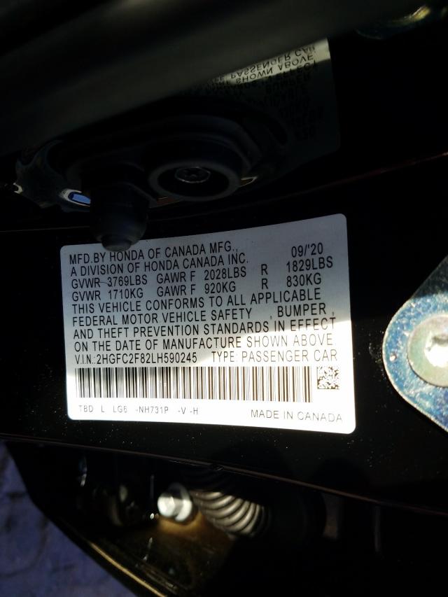 2020 HONDA CIVIC SPOR 2HGFC2F82LH590245
