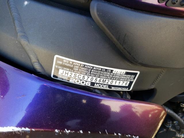 2006 HONDA CBR1000 RR JH2SC57056M201176
