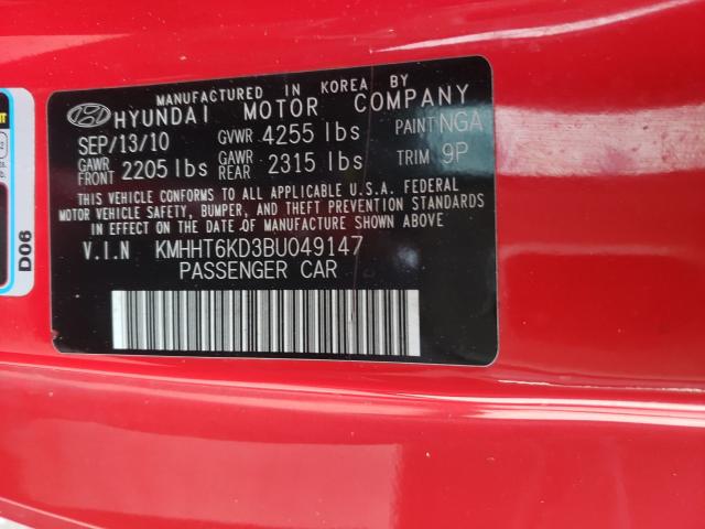2011 HYUNDAI GENESIS KMHHT6KD3BU049147