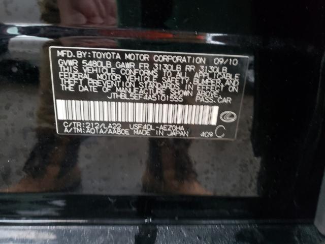 2010 LEXUS LS 460 JTHBL5EF4A5101555